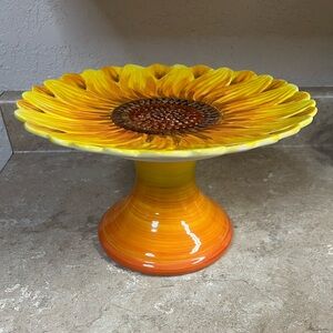 Maxcera Sunflower Ceramic Cake Stand